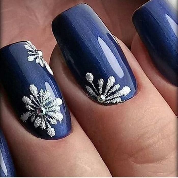 Снежинки с бархатным песком
