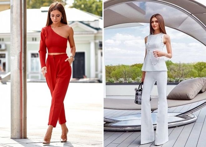 женские летние брючные костюмы 2019